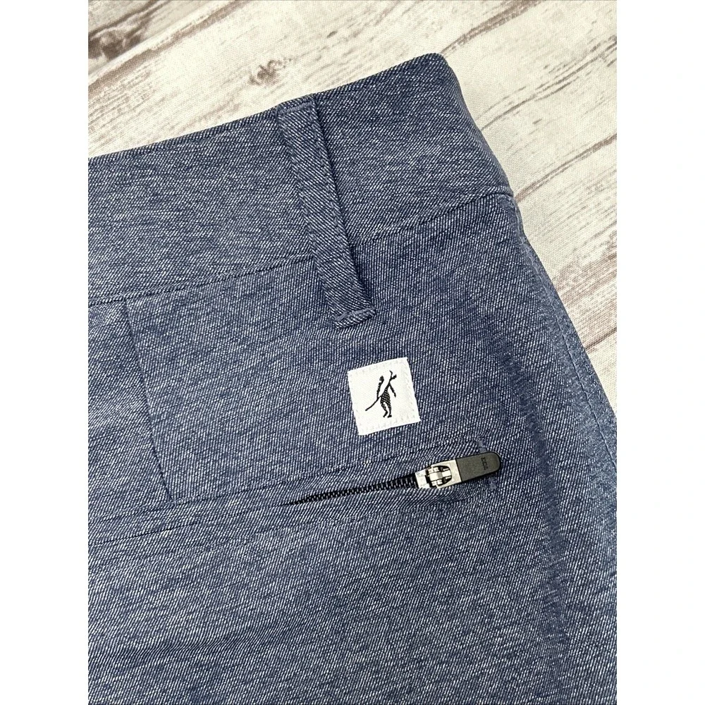 Toes on the Nose Golf Pants Men 32x30 Stretch Lightweight Heather Gray Blue Slim
